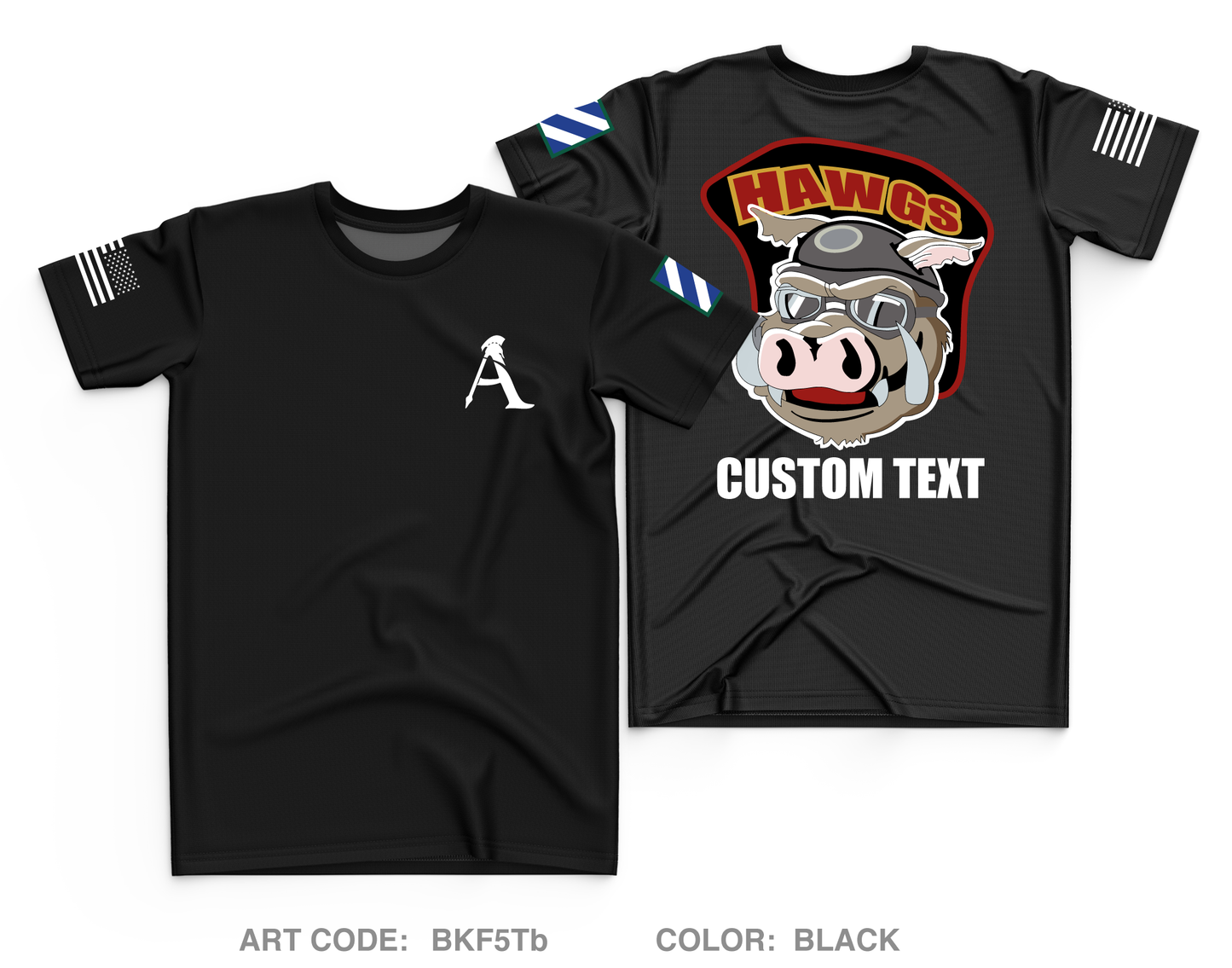 CUSTOM HQ Platoon, A CO, 3-67AR, 2ABCT, 3ID Core Men's SS Performance Tee - BKF5Tb