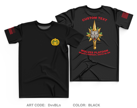 CUSTOM Wolves Platoon, Bravo Company 305th MI BN Core Men's SS Performance Tee - DvvBLn