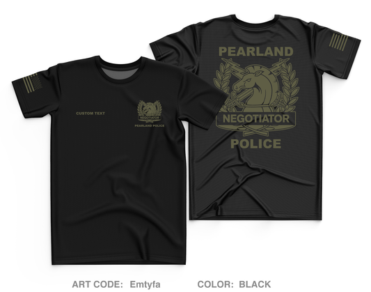 CUSTOM Pearland SWAT / Hostage Negotiation Team Core Men's SS Performance Tee - Emtyfa
