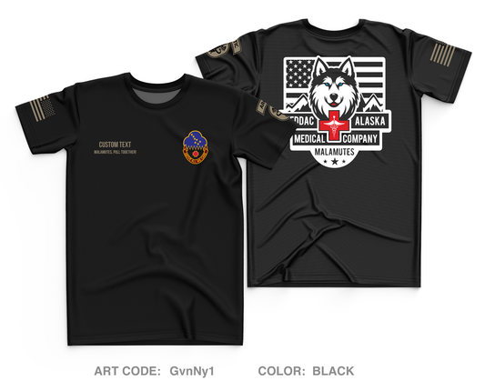 CUSTOM MEDDAC-ALASKA Core Men's SS Performance Tee - GvnNy1