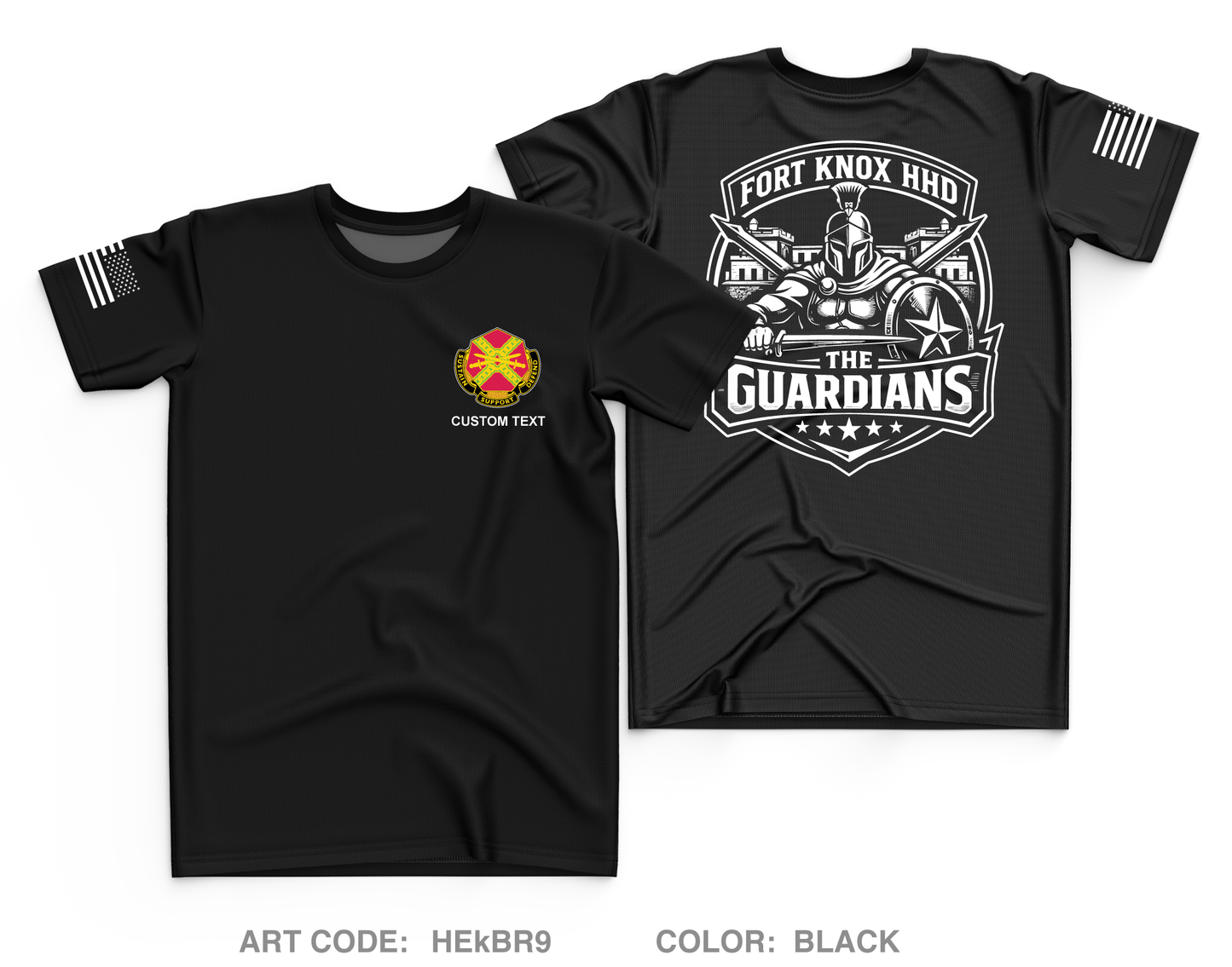 CUSTOM HHD USAG Fort Knox Core Men's SS Performance Tee - HEkBR9
