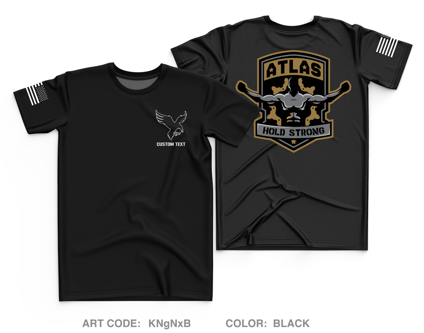 CUSTOM ATLAS CO, 4-70 AR Core Men's SS Performance Tee - KNgNxB