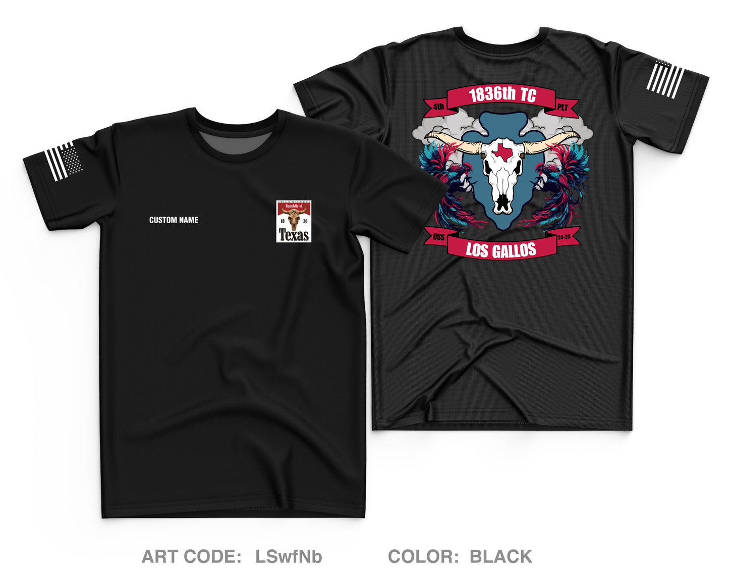 CUSTOM 4th Plt 1836th Combat HET Co Core Men's SS Performance Tee - LSwfNb