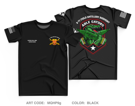 CUSTOM A BTRY 2-77 FA Core Men's SS Performance Tee - MQHP9g