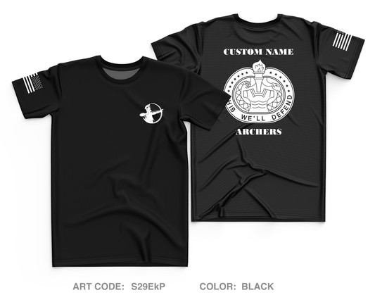 CUSTOM ALPHA COMPANY 305TH MI BN Core Men's SS Performance Tee - S29EkP