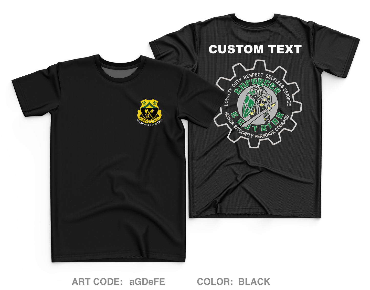 CUSTOM E Co, 1-81 AR BN, 194TH AR BDE Core Men's SS Performance Tee - aGDeFE