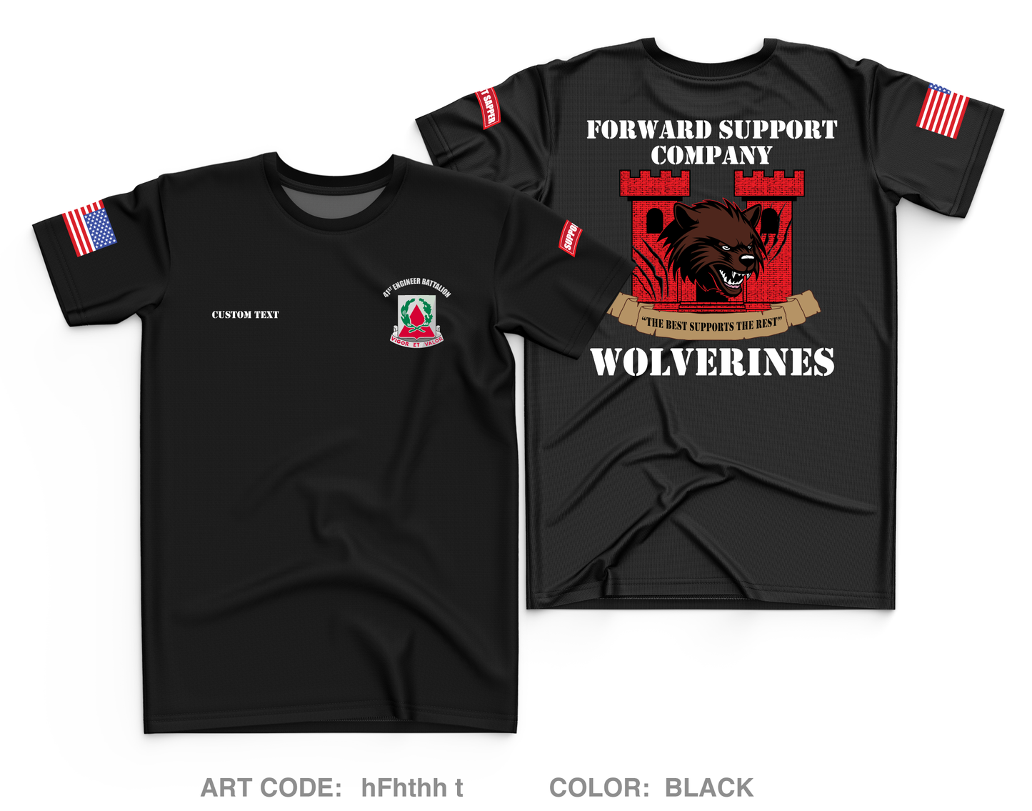 CUSTOM FSC, 41st engineers Core Men's SS Performance Tee - hFhthh