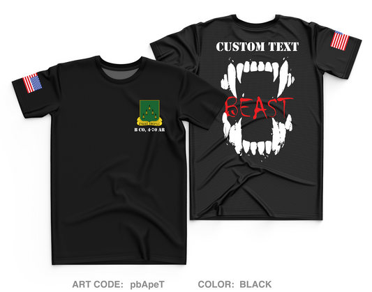 CUSTOM B Co, 4-70 AR Core Men's SS Performance Tee - pbApeT