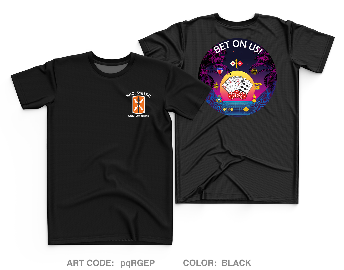 CUSTOM HHC, 516th Theater Signal Brigade Core Men's SS Performance Tee - pqRGEP