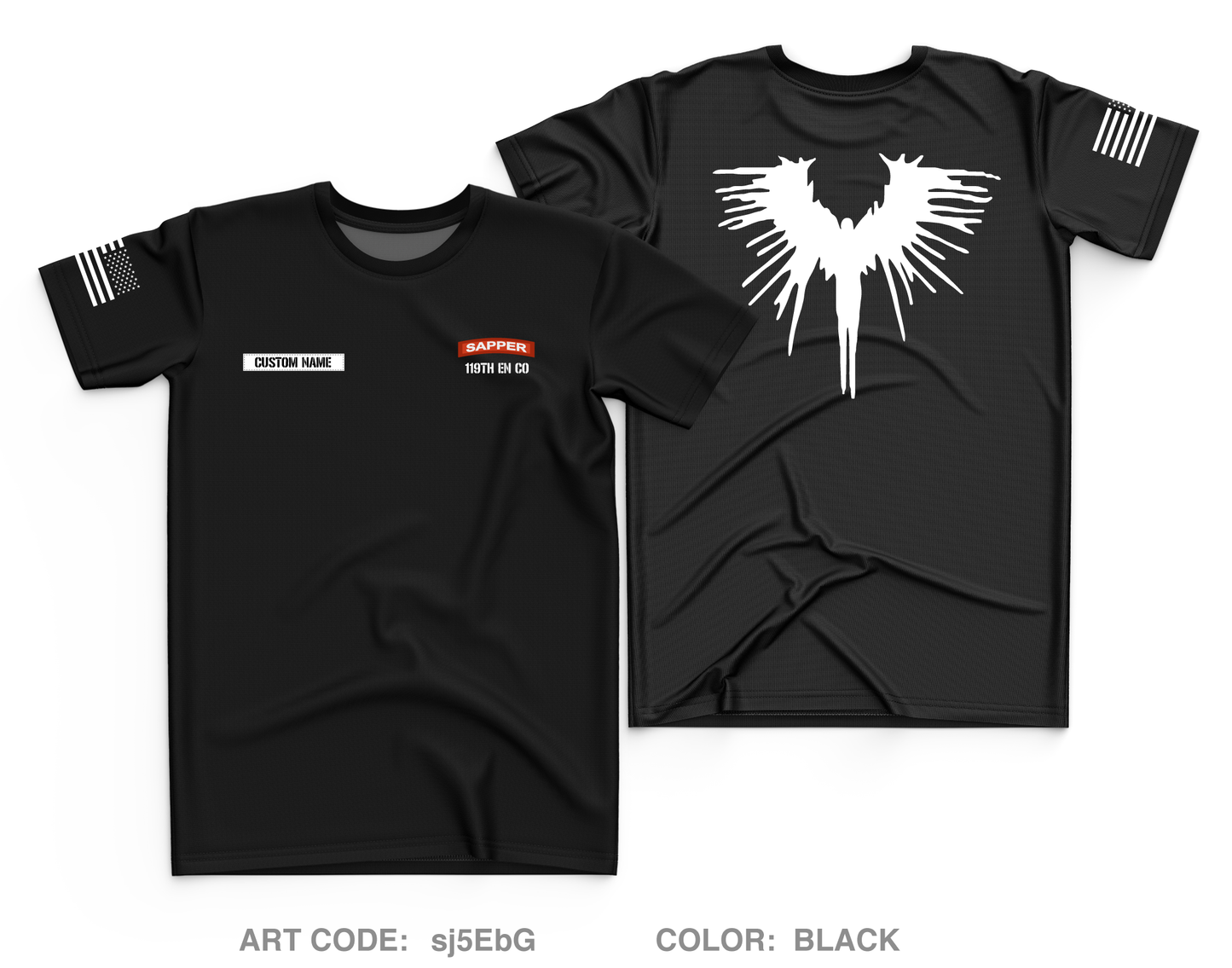 CUSTOM 119 Engineer Company (SAPPER) Fundraising Collection Core Men's SS Performance Tee - sj5EbG