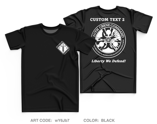 CUSTOM 20th CBRNE Command - Command Group Core Men's SS Performance Tee - wY6Jb7