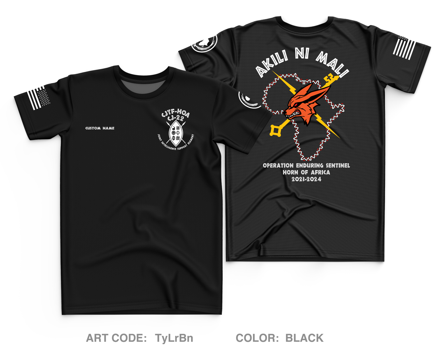 Custom Joint Intelligence Support Element, CJ-22, CJTF-HOA Core Men's SS Performance Tee - TyLrBn