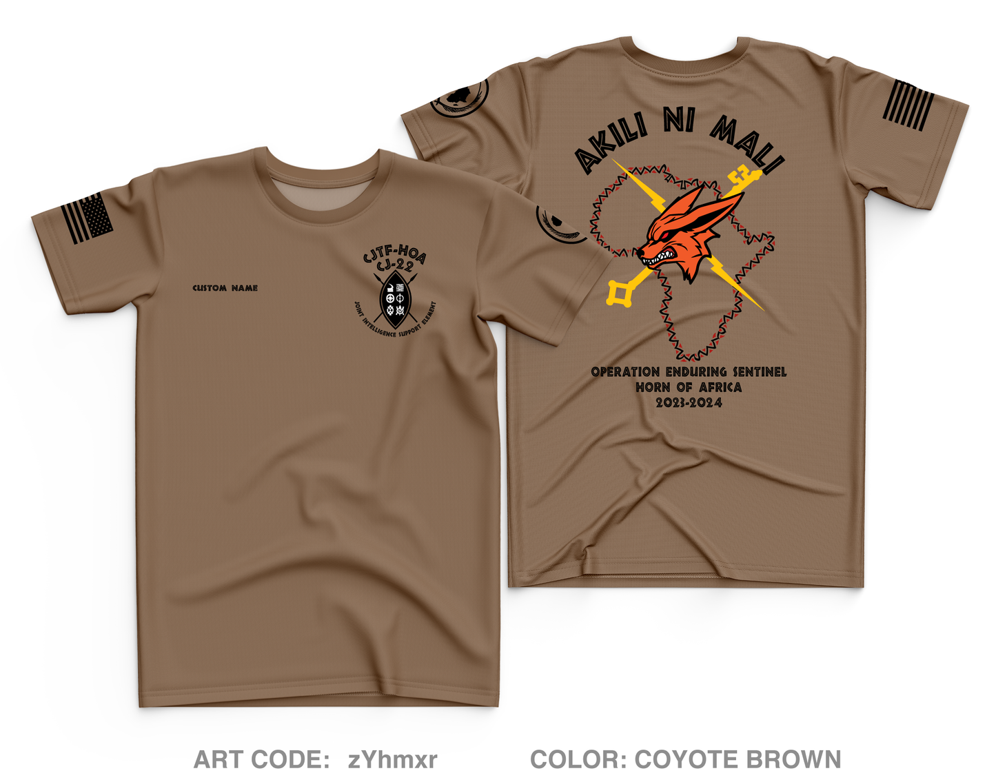 Custom Joint Intelligence Support Element, CJ-22, CJTF-HOA Core Men's SS Performance Tee - zYhmxr