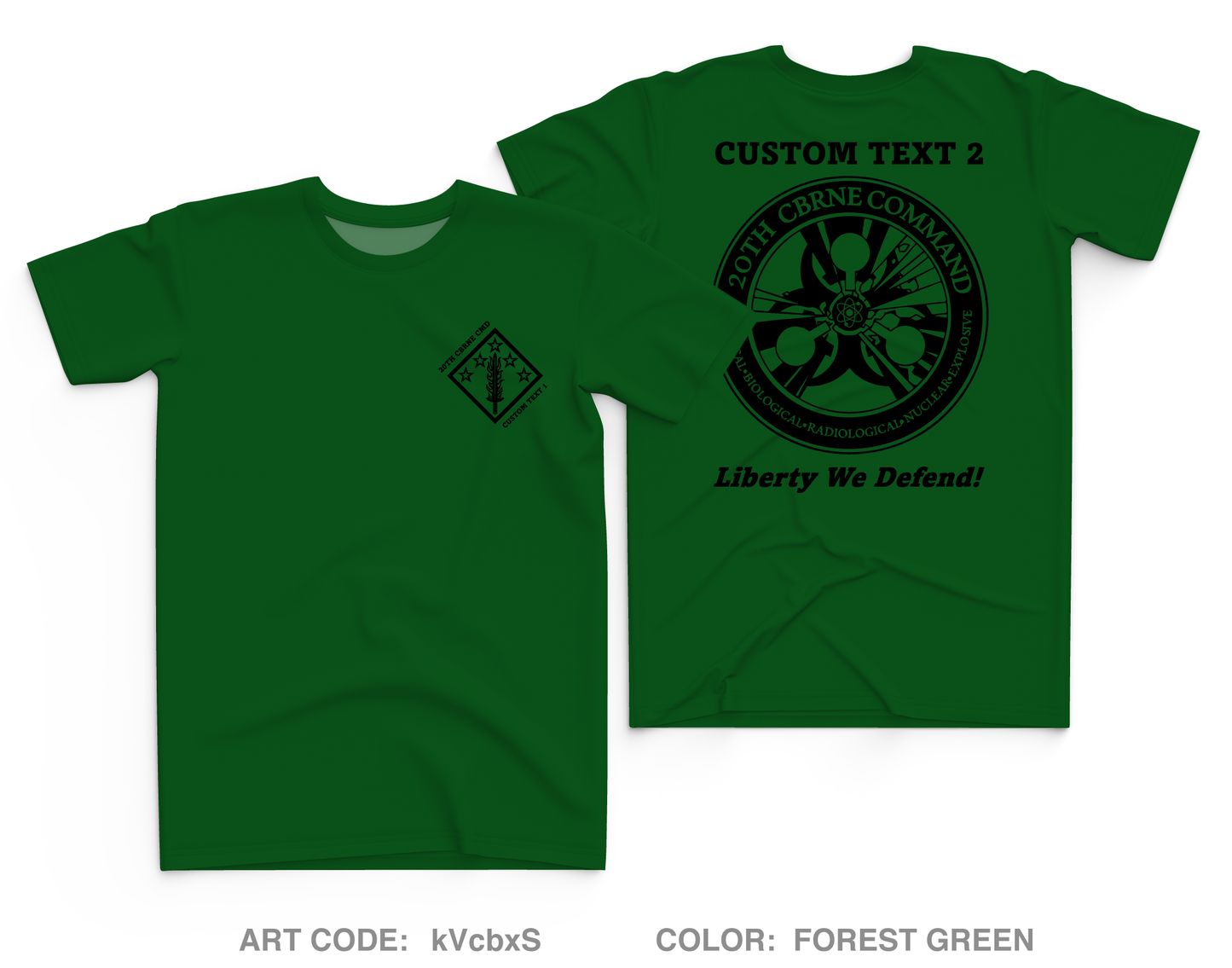 CUSTOM 20th CBRNE Command - Command Group Core Men's SS Performance Tee - kVcbxS