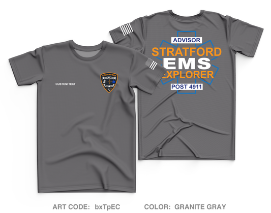 CUSTOM Stratford EMS Explorer Post 4911 Core Men's SS Performance Tee - bxTpEC