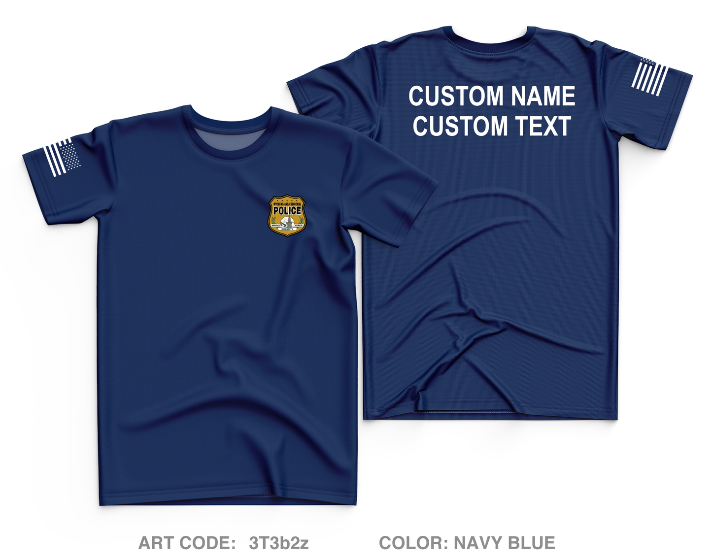 CUSTOM Wyoming Area Regional Police Fundraising Collection Core Men's SS Performance Tee - 3T3b2z