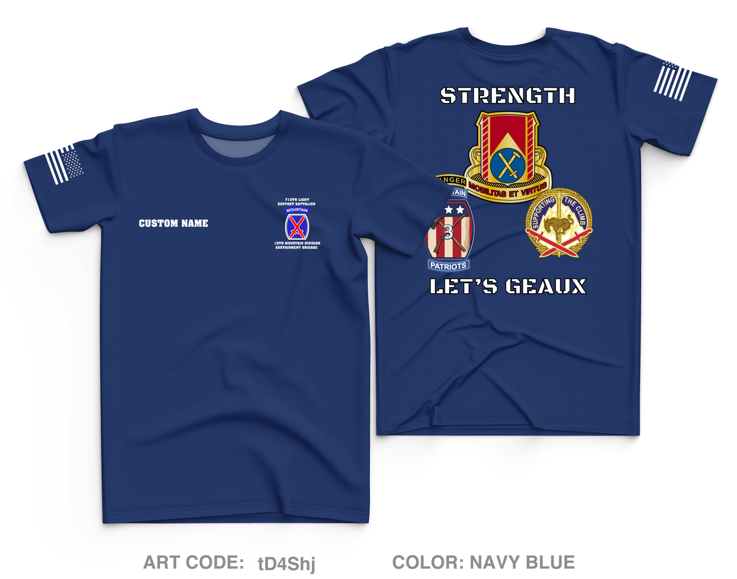 CUSTOM 710 Light Support Battalion Core Men's SS Performance Tee - tD4Shj