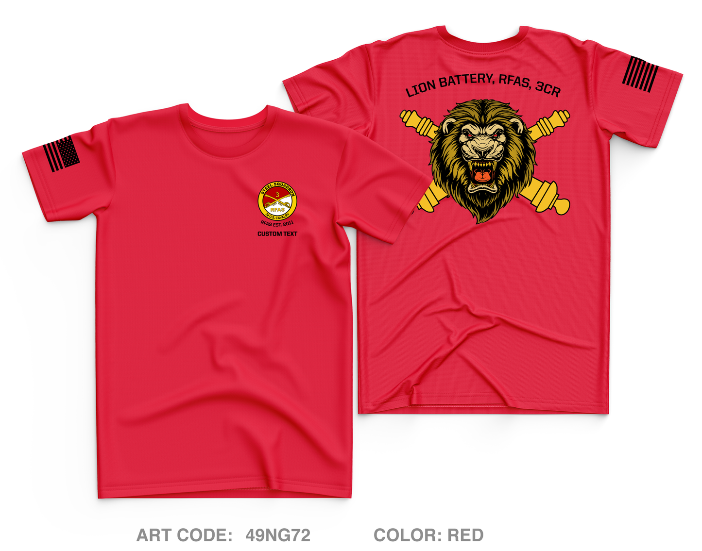 CUSTOM Lion Battery, RFAS, 3CR Core Men's SS Performance Tee - 49NG72