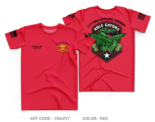 CUSTOM A BTRY 2-77 FA Core Men's SS Performance Tee - CNwZV7