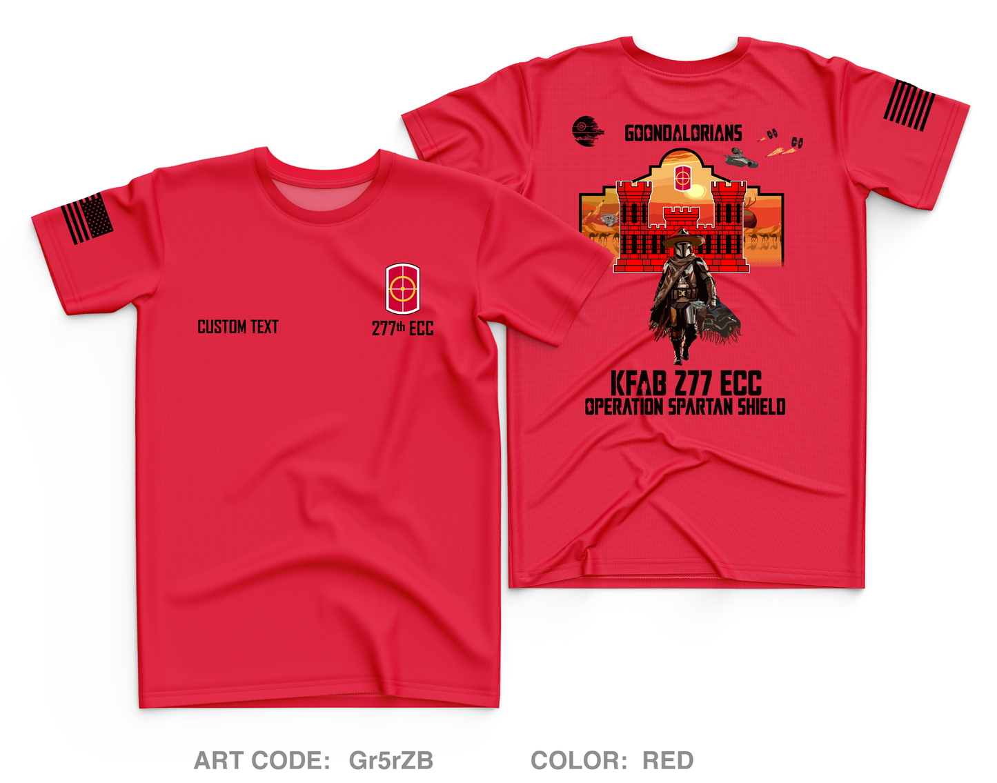 CUSTOM 2nd Platoon 277th ECC Core Men's SS Performance Tee - Gr5rZB