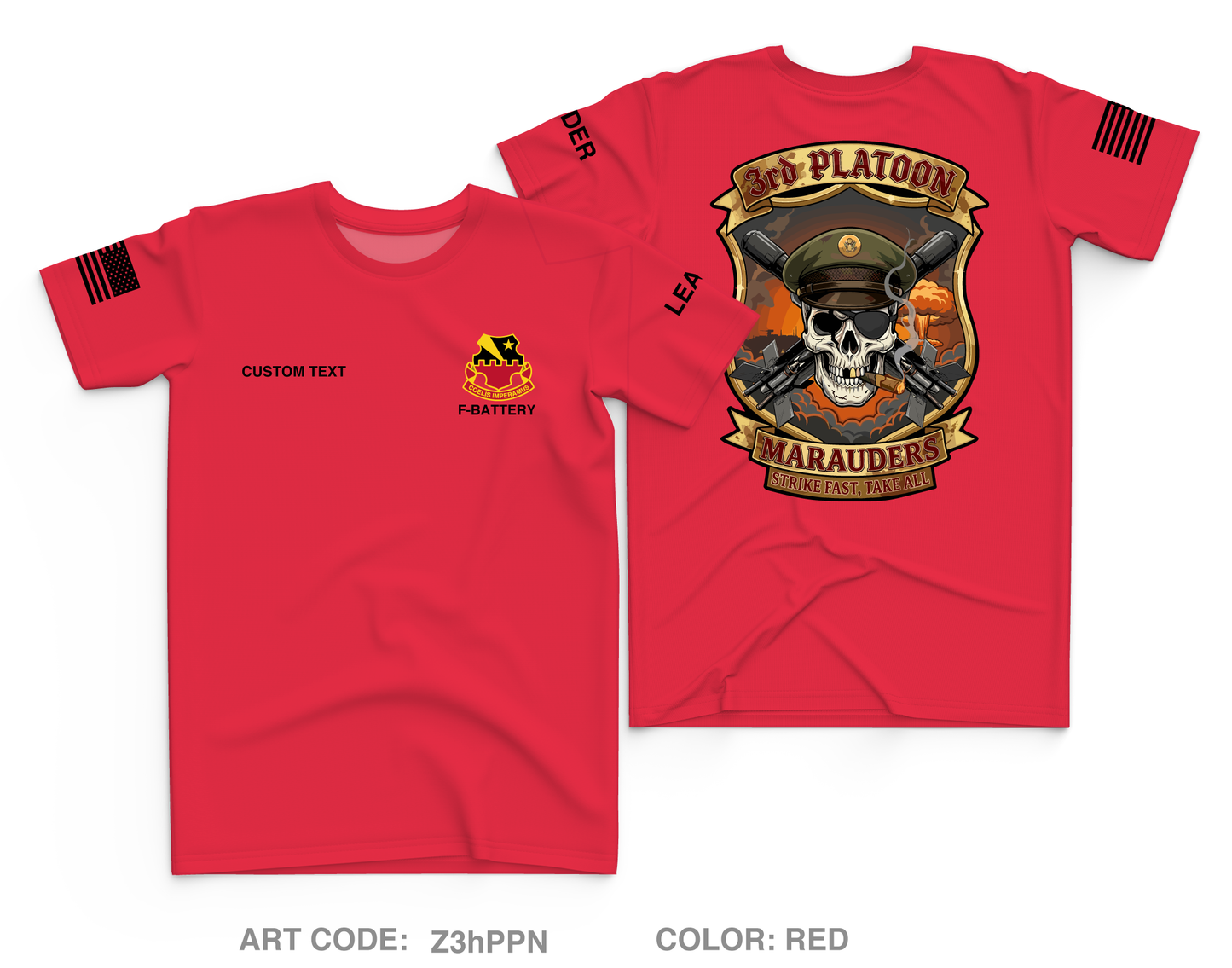 CUSTOM 3rd Platoon MARAUDERS Core Men's SS Performance Tee - Z3hPPN