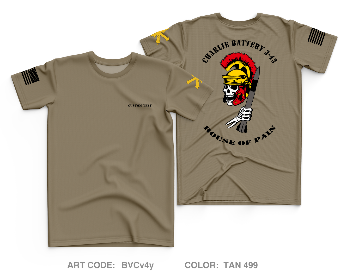CUSTOM CHARLIE BATTERY 3-43 ADA Fundraising Collection Core Men's SS Performance Tee - BVCv4y