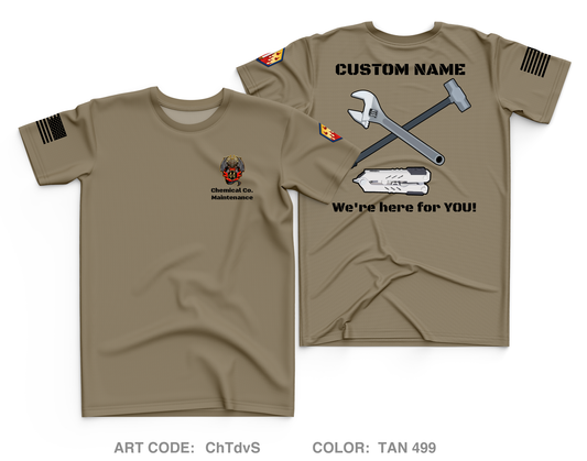 Custom 44 CM Co, 22nd CM BN, Maintenance Core Men's SS Performance Tee - ChTdvS