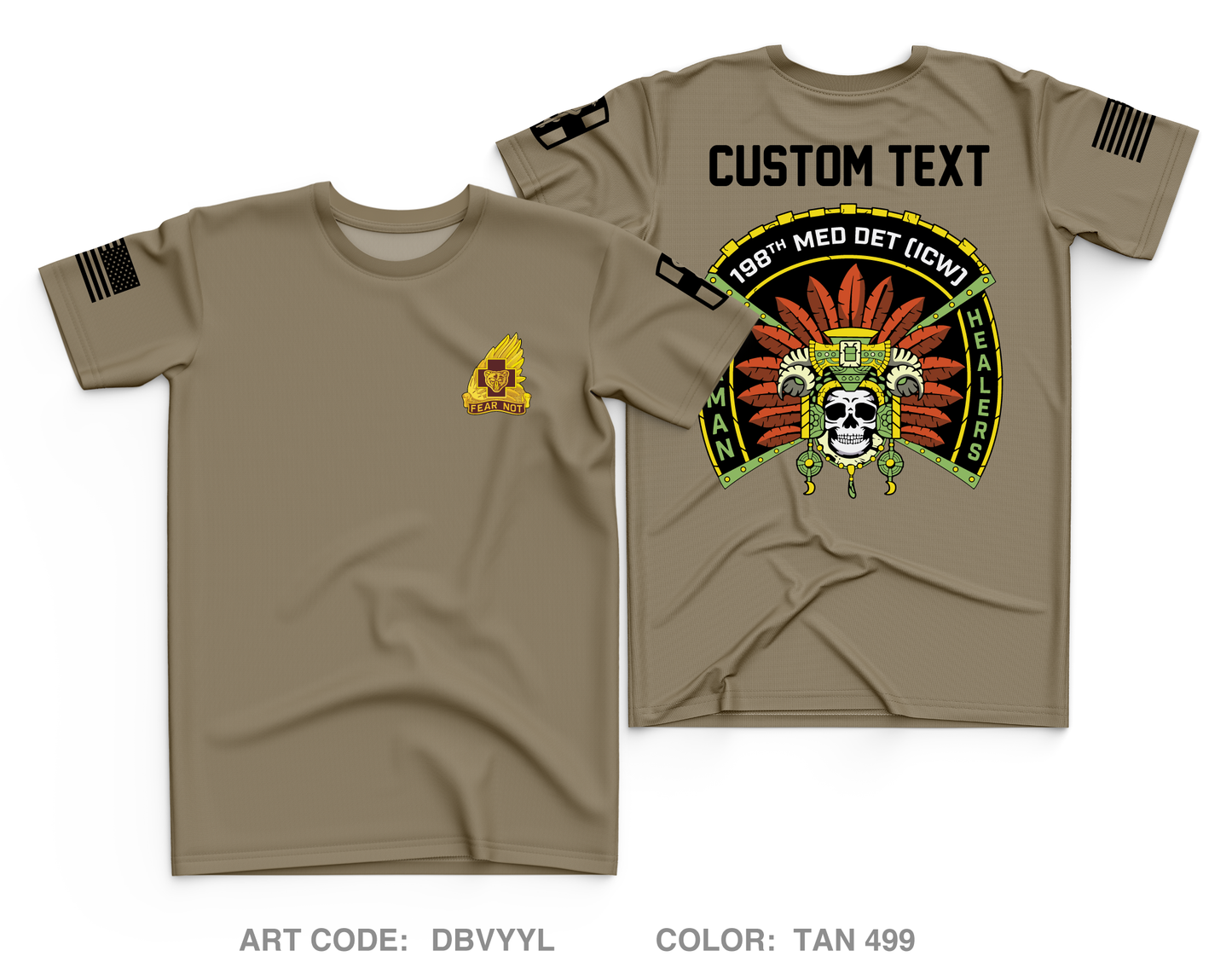 CUSTOM 198th Medical Detachment - ICW Core Men's SS Performance Tee - DBVYYL