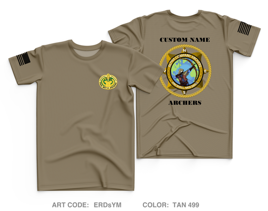 CUSTOM ALPHA COMPANY 305TH MI BN Core Men's SS Performance Tee - ERDsYM