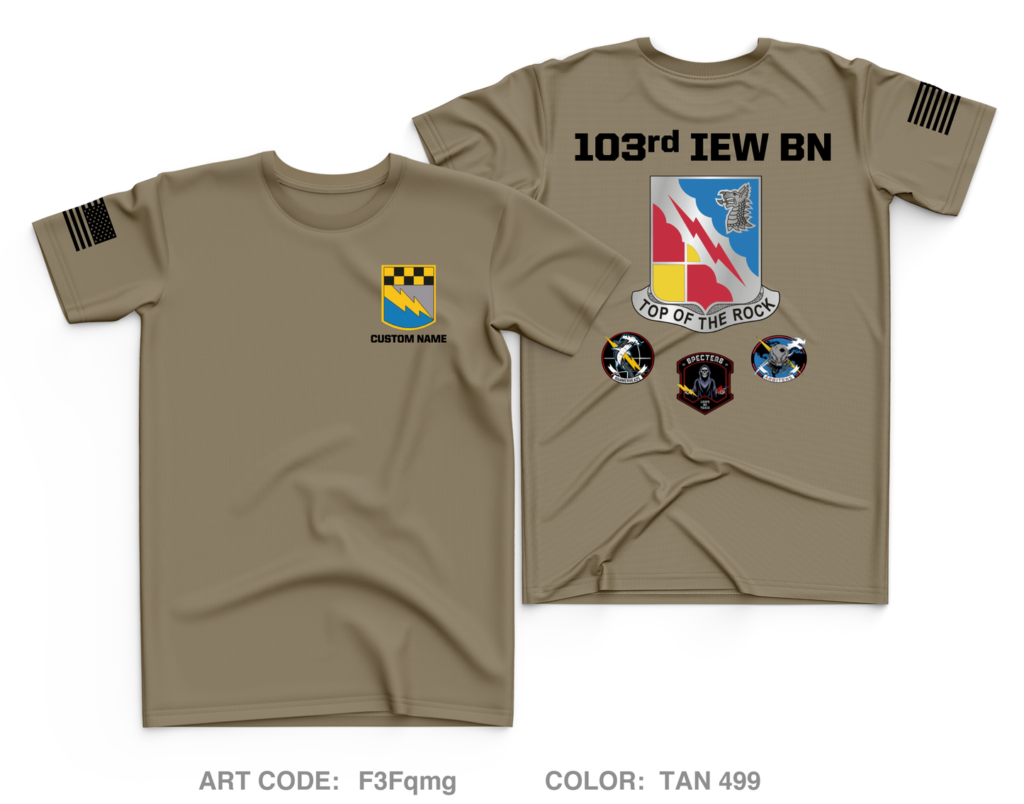 CUSTOM 103rd IEW MI Core Men's SS Performance Tee - F3Fqmg