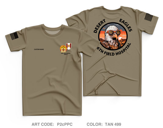 CUSTOM 586th Field Hospital Core Men's SS Performance Tee - P2cPPC