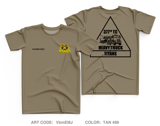 CUSTOM 377 titans Core Men's SS Performance Tee - VbmEMJ
