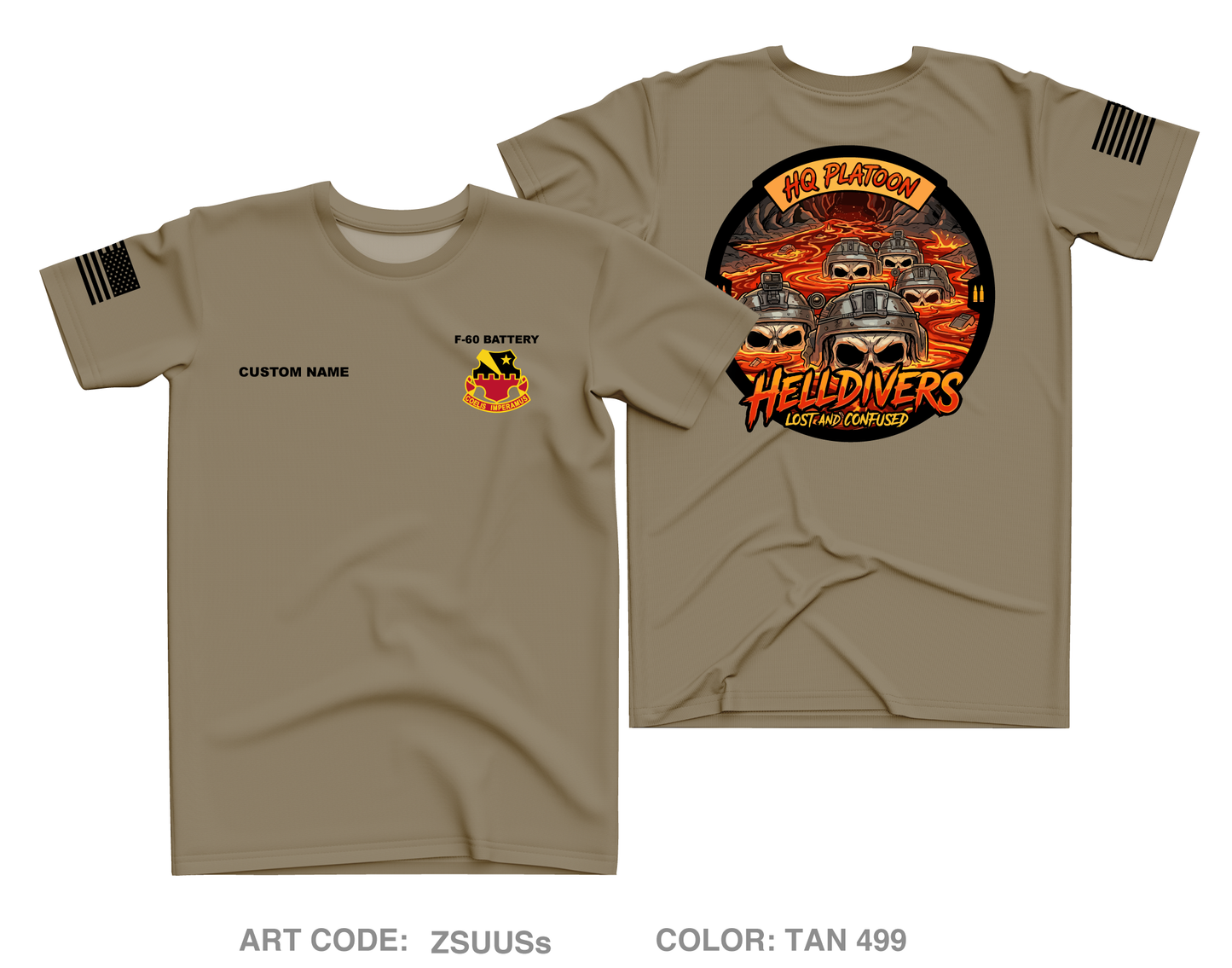 CUSTOM HQ Platoon Core Men's SS Performance Tee - ZSUUSs