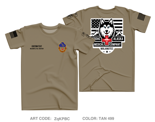 CUSTOM MEDDAC-ALASKA Core Men's SS Performance Tee - ZqKPBC
