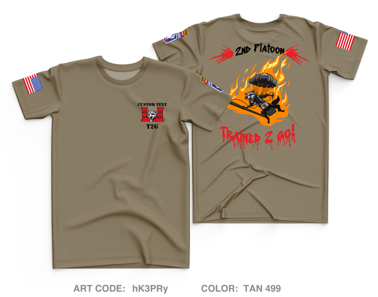 CUSTOM 2nd PLT, Castle Co, 54 BEB, 173rd IBCT (A) Core Men's SS Performance Tee - hK3PRy