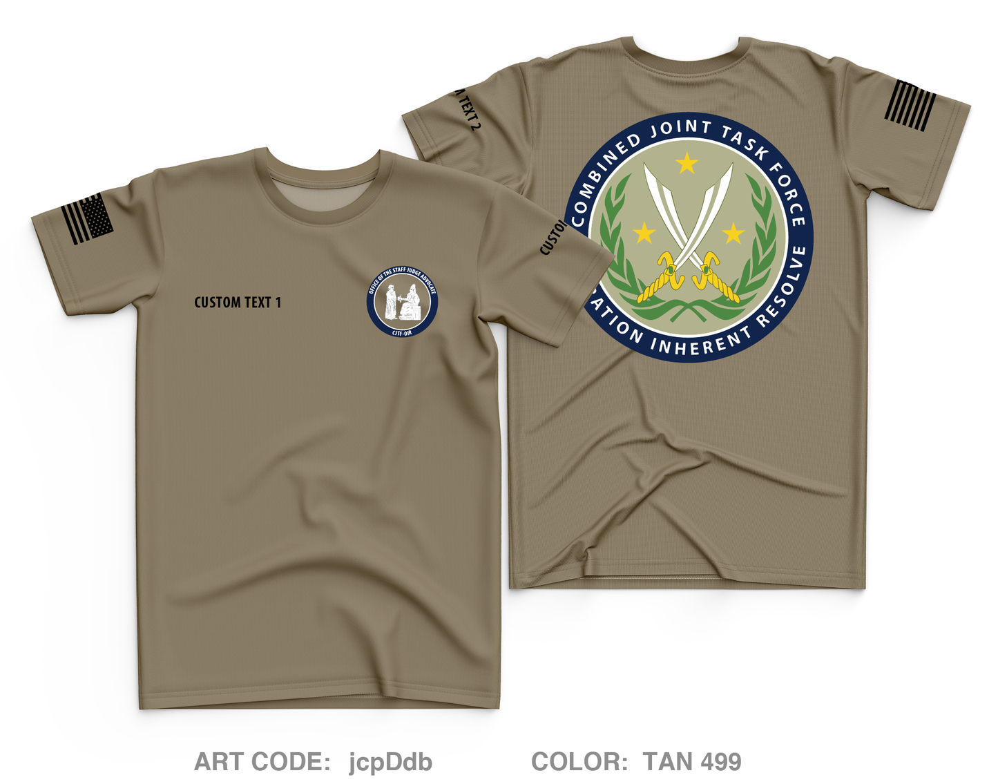 CUSTOM OSJA CJTF-OIR Core Men's SS Performance Tee - jcpDdb
