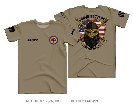 CUSTOM Bravo Battery 3-112 FA Fundraising Collection Core Men's SS Performance Tee - qKNptM
