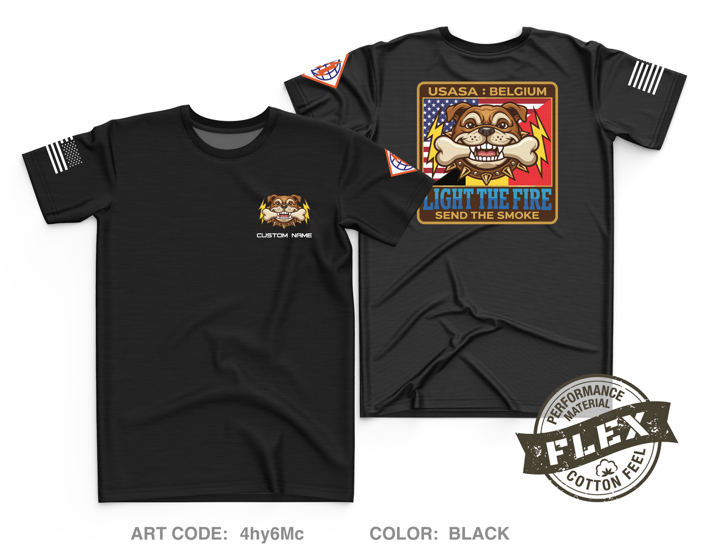 CUSTOM USASA-Belgium Core Men's SS Flex Performance Tee - 4hy6Mc