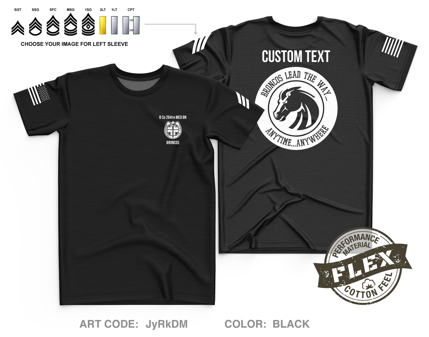 CUSTOM B Co 264th MED BN Store 1 Core Men's SS Flex Performance Tee - JyRkDM