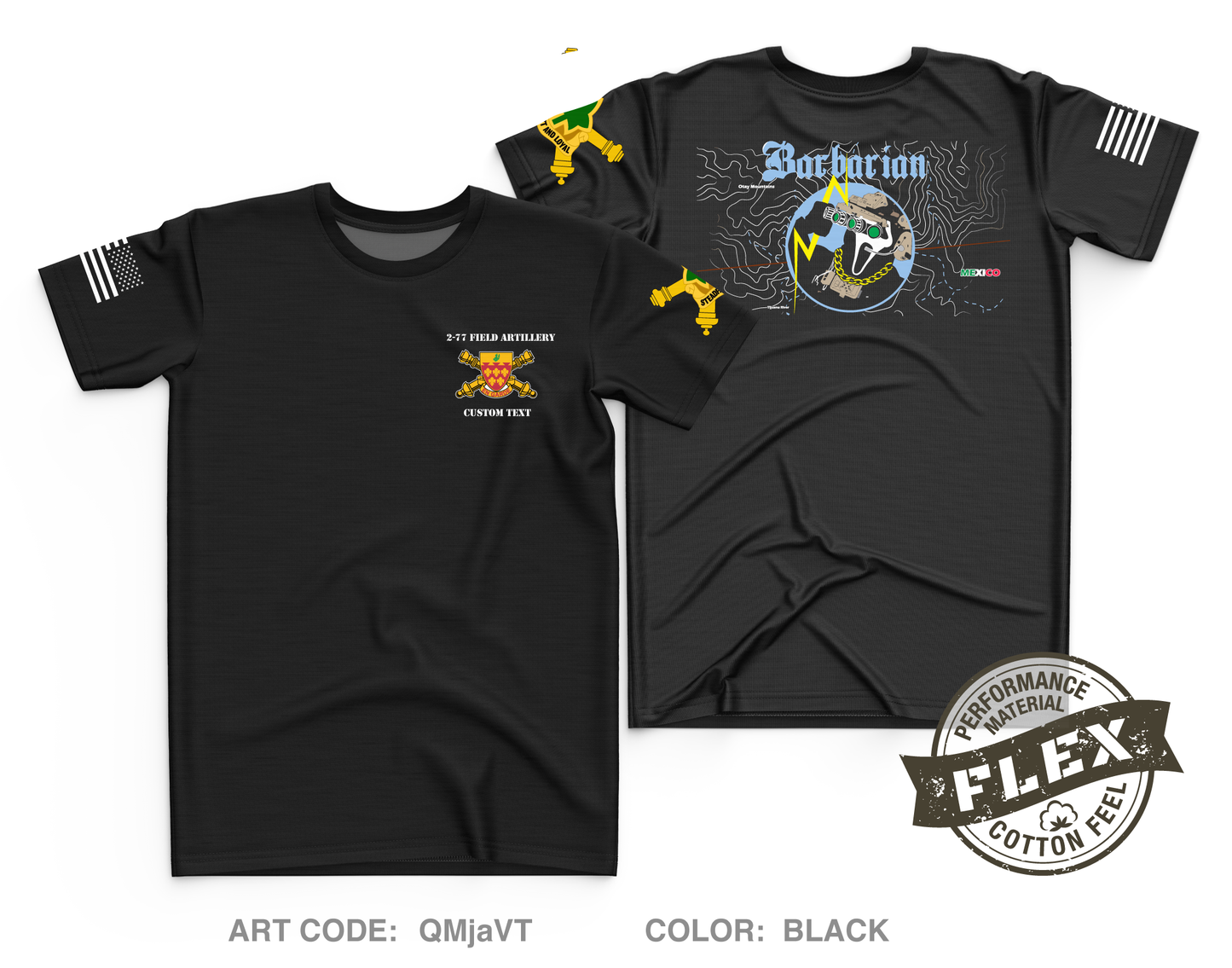CUSTOM Barbarian/ 2-77 FA Core Men's SS Flex Performance Tee - QMjaVT
