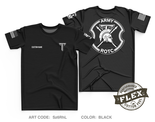 CUSTOM Troy ROTC Core Men's SS Flex Performance Tee - Sz6RhL