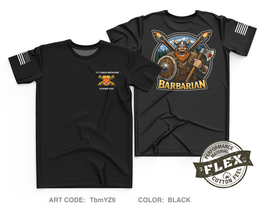 CUSTOM Barbarian Battery, 2-77 FA Core Men's SS Flex Performance Tee - TbmYZ9