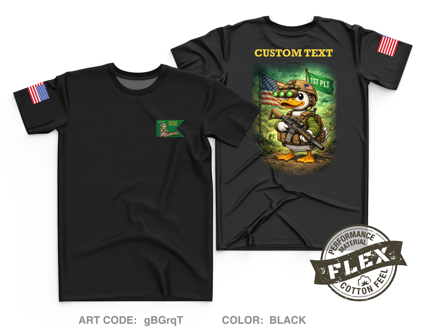 Battle Ducks Core Men's SS Flex Performance Tee - gBGrqT