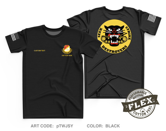 CUSTOM HHT BDE, 316 CAV BDE Core Men's SS Flex Performance Tee - pTWJSY