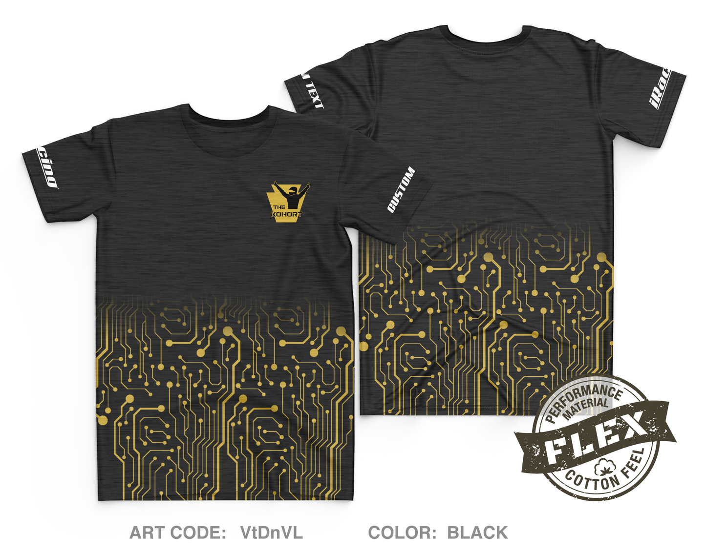 CUSTOM The Kohort Core Men's SS Flex Performance Tee - VtDnVL