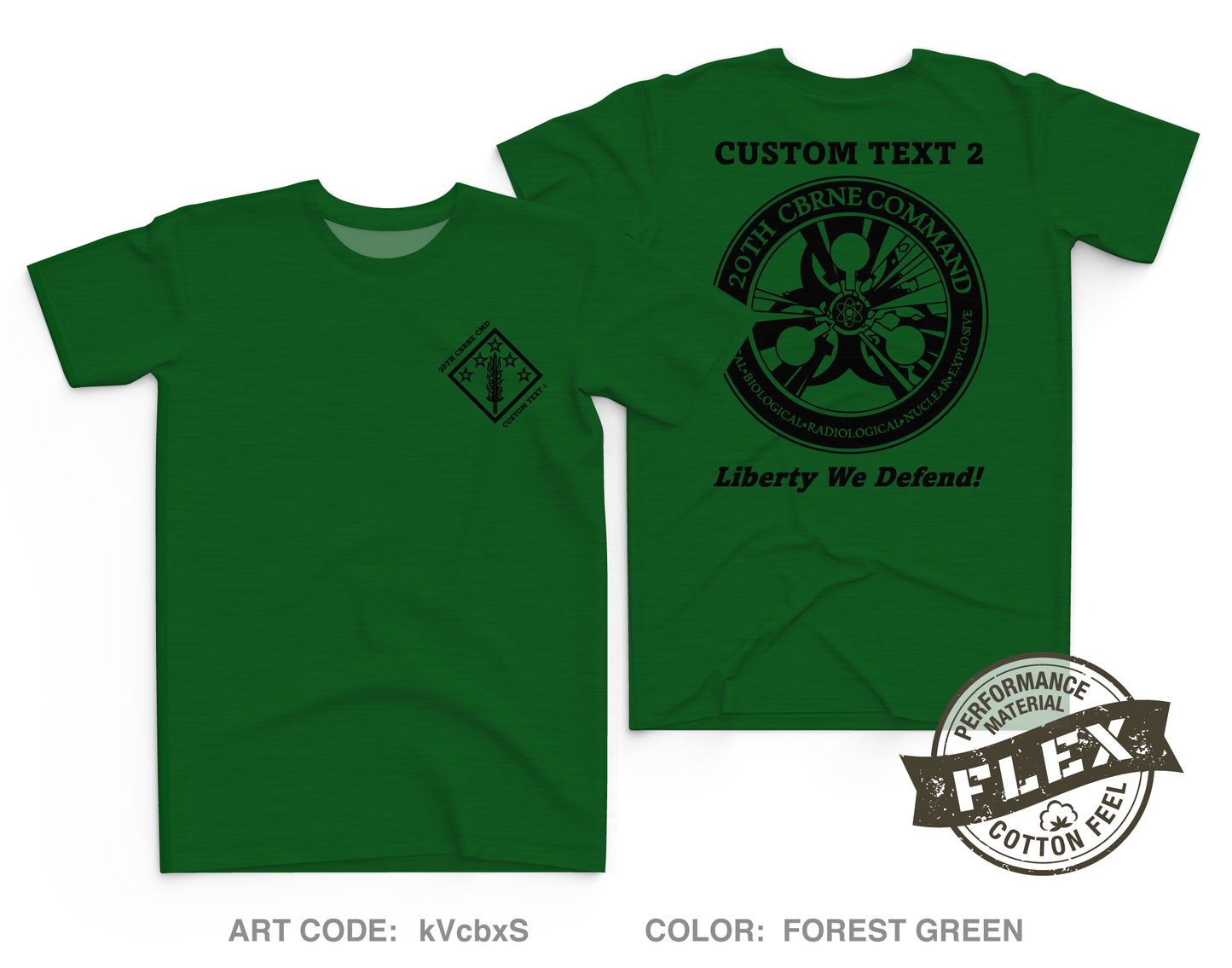 CUSTOM 20th CBRNE Command - Command Group Core Men's SS Flex Performance Tee - kVcbxS