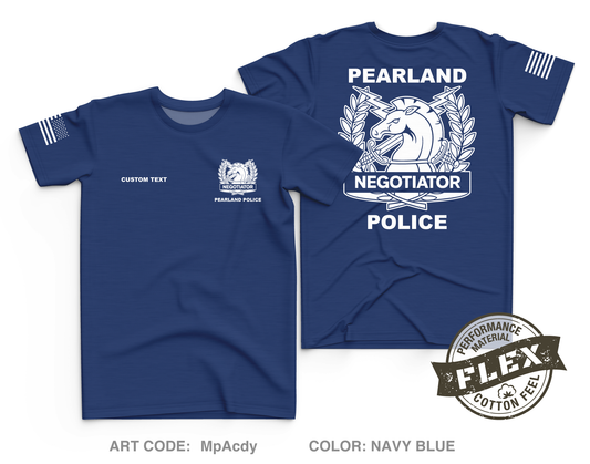 CUSTOM Pearland SWAT / Hostage Negotiation Team Core Men's SS Flex Performance Tee - MpAcdy