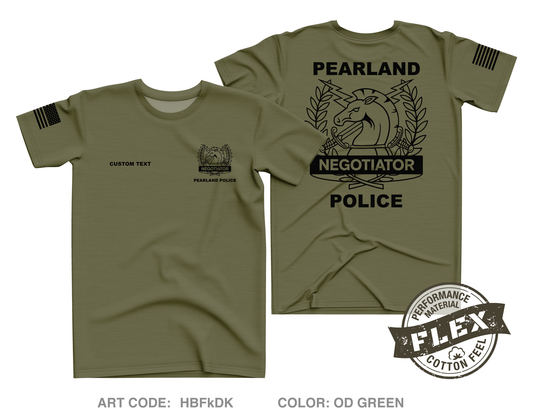 CUSTOM Pearland SWAT / Hostage Negotiation Team Core Men's SS Flex Performance Tee - HBFkDK