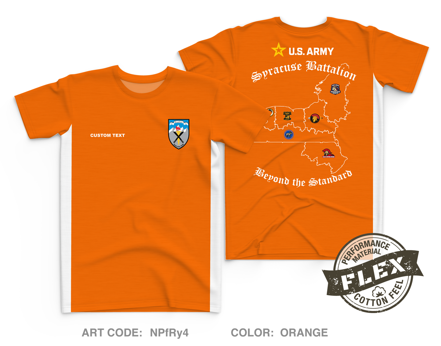 CUSTOM Syracuse Recruiting Battalion Core Men's SS Flex Performance Tee - NPfRy4