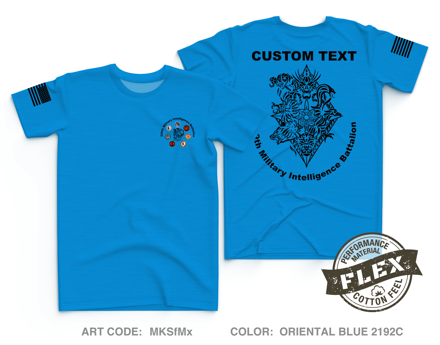 CUSTOM 229th Military Intelligence Battalion Core Men's SS Flex Performance Tee - MKSfMx